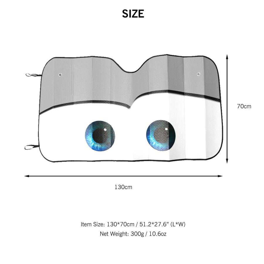 Gray Cartoon Car Window Windscreen Cover Sun Shade Foils Eye Heated Windshield