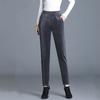 Trousers for Women Padded Thickened Autumn and Winter Corduroy High Waist Middle-aged Women's Trousers Striped Velvet Casual Straight Trousers