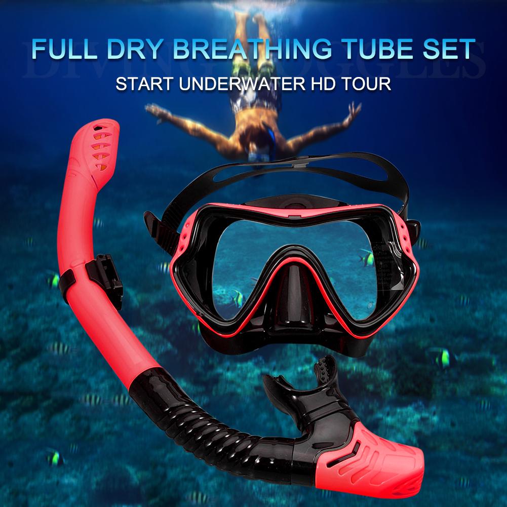 Măști de scufundări subacvatice Set de tuburi de respirație pentru snorkeling Ochelari de protecție anti-aburire din silicon pentru adulți Ochelari Echipament pentru piscină