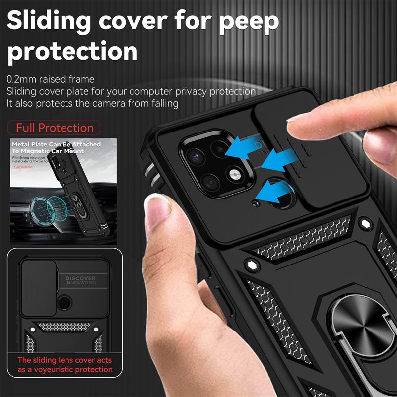 For Xiaomi Redmi 10C Case Armor Metal Ring Magnetic Stand Phone Case For Redmi 10C 10 C Redmi10c Slide Lens Protect Back Cover