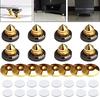 Yazi Speaker Insulators, Set of 8, Spike Supports, Audio Sound Quality Improvement, Adjustable Height, Anti-Vibration, Spike Base, 16 Double-Sided Tap