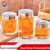 Hexagonal Glass Jar with Acrylic Lid for Honey, Jam, Pickles, Bird's Nest, or Storage