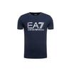 EA7 Logo Print Round Neck Short Sleeve T-Shirt Men Tops Navy-Blue 3HPT15-PJ02Z-1554