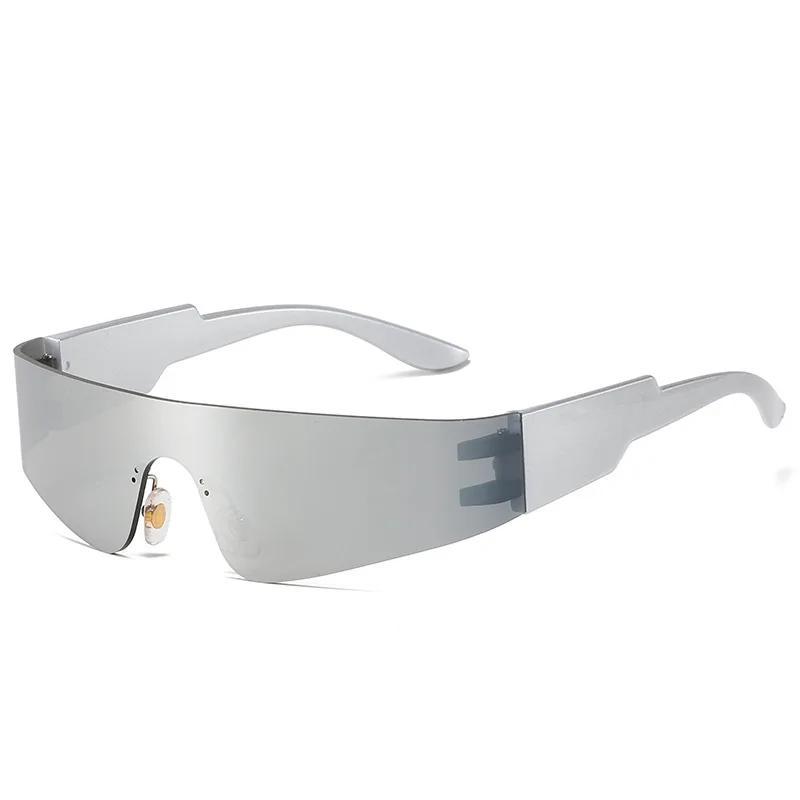 One-pieces Sunglasses Men Women Stylish Rimless Punk Multicolor Male Shades Eyewear New Trendy Female UV400 Sun Glasses Quality
