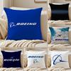 Fashion The Boeing Company Cushion Cover Silky Short Plush DoubleSided Printed Pillow Case for Sofa All Seasons Home Decor Gift