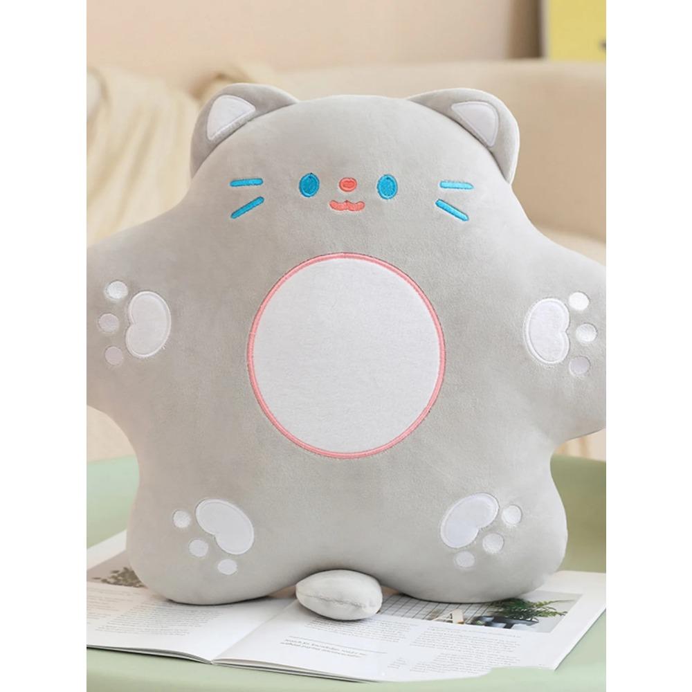 Creative Flowers Cat Lumbar Support Cute Office Cat Pillow Sofa Flower Cushion Flower Plush Toys