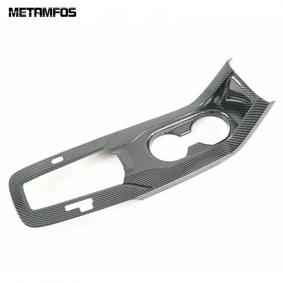 For Toyota Corolla - Carbon Fiber Center Console Gear Shift Box Cover Trim Water Cup Holder Interior Accessories