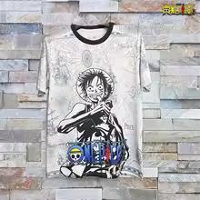 Men's Fashion One Piece T-Shirt Zoro Art Print Boys Clothes Girls Short Sleeve Men Jersey Lightweight Tops