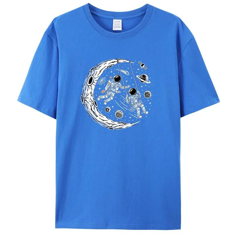 Bitcoin Crypto BTC To The Moon T Shirt Men 100% Cotton T-shirt Streetwear Tshirt Short Sleeve Astronaut Cryptocurrency Tees Tops