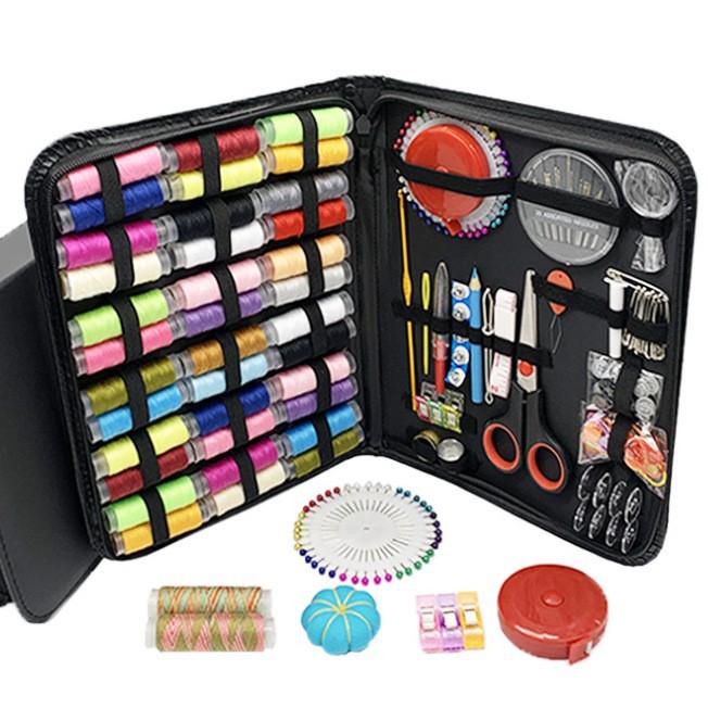 Portable Sewing Kit: 226-Piece Needle & Thread Set with Storage Box