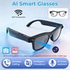 Multifunctional Smart Camera Glasses Fashionable Eyewear TR Flexible Material Dual Microphone Noise Reduction Real-time App Transl 3D Music Playback