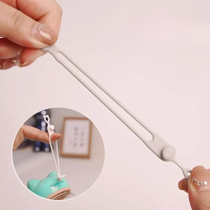 10 Pièces Organisateur de Gestion de Câbles Réutilisable Attaches de Câbles en Silicone Organisateur de Cordon Élastique Polyvalent pour Fixer les Câbles Fils