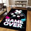 1pc Game over Print, Design Area Rug - Soft, Anti-Slip, and Durable Gaming Room Decor for Bedroom, Living Room