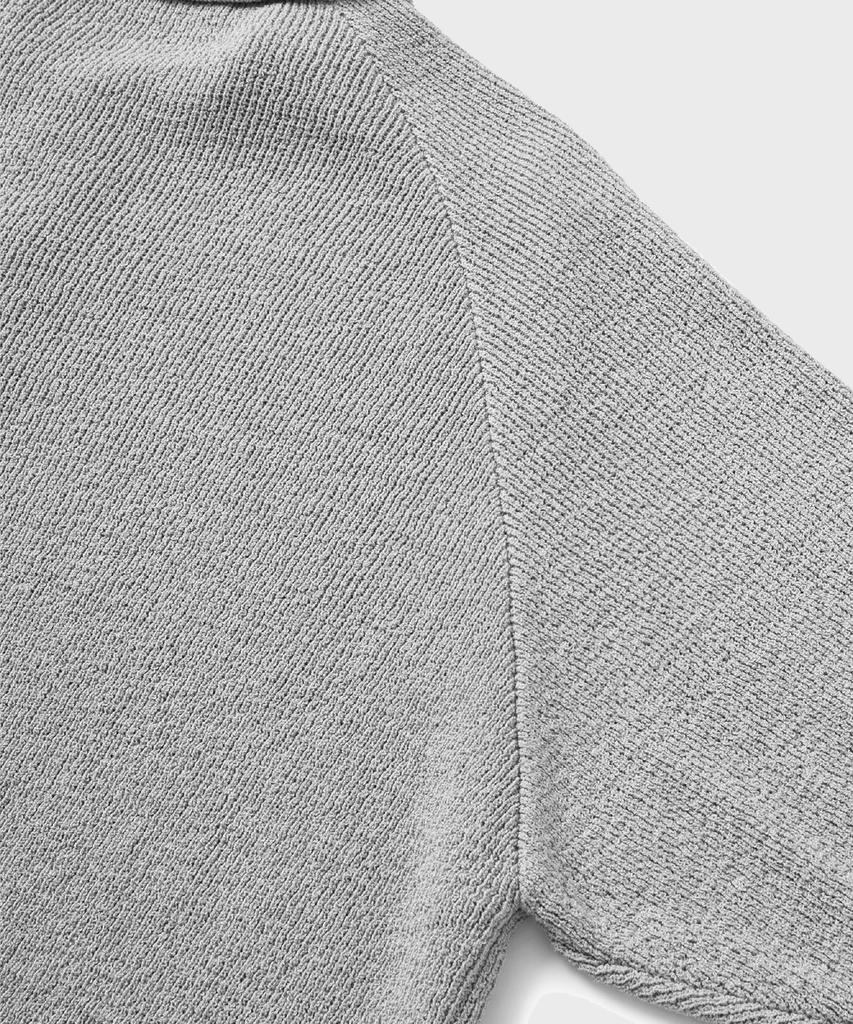 NONBLANK Raglan Half Sleeve Collar Knit_Grey