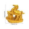 Metal Golden Horse Statue Feng Shui Horse Year Ornament Chinese New Year Wealth Animal Figurine Home Office Desktop Ornament