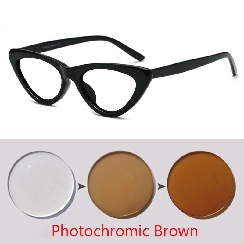 Women Retro Cat Eye Sunglasses Female Myopia Hip-hop Triangle Male Nearsighted Diopter 0 -1 -1.5 -2 -2.5 -3 -4 -5 -6