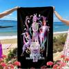 Prosop de Plajă cu Imprimeu Vânătorii de Demoni KPop, Prosop de Plajă Versatil, Ușor, Absorbant pentru Piscină, Surf, Yoga, Baie, Cadou Perfect de Ziua de Naștere, Sărbători