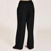 Women's Casual Straight Leg Pants Solid Color Casual Long Pants With Pockets