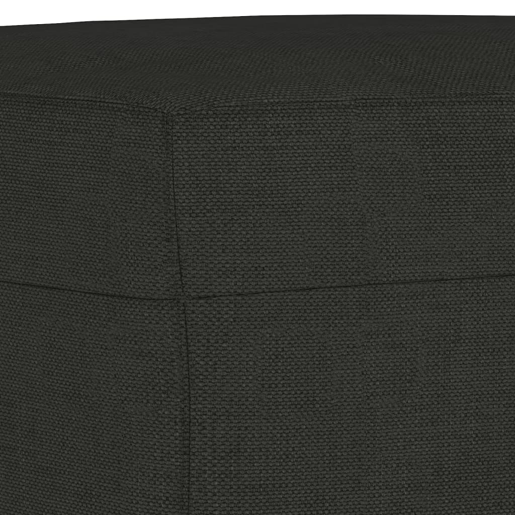 4 Piece Sofa Set with Cushions Black Fabric