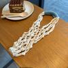 Suport portabil pentru sticlă de apă din macrame, țesut manual din sfoară de bumbac, Suport boho pentru pahar pentru cafea și băuturi reci, Accesorii pentru camping în aer liber