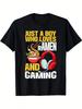 Anime And Ramen Graphic T-Shirt for Teens, Black, with Bold Yellow And White Text, Regular Fit Short