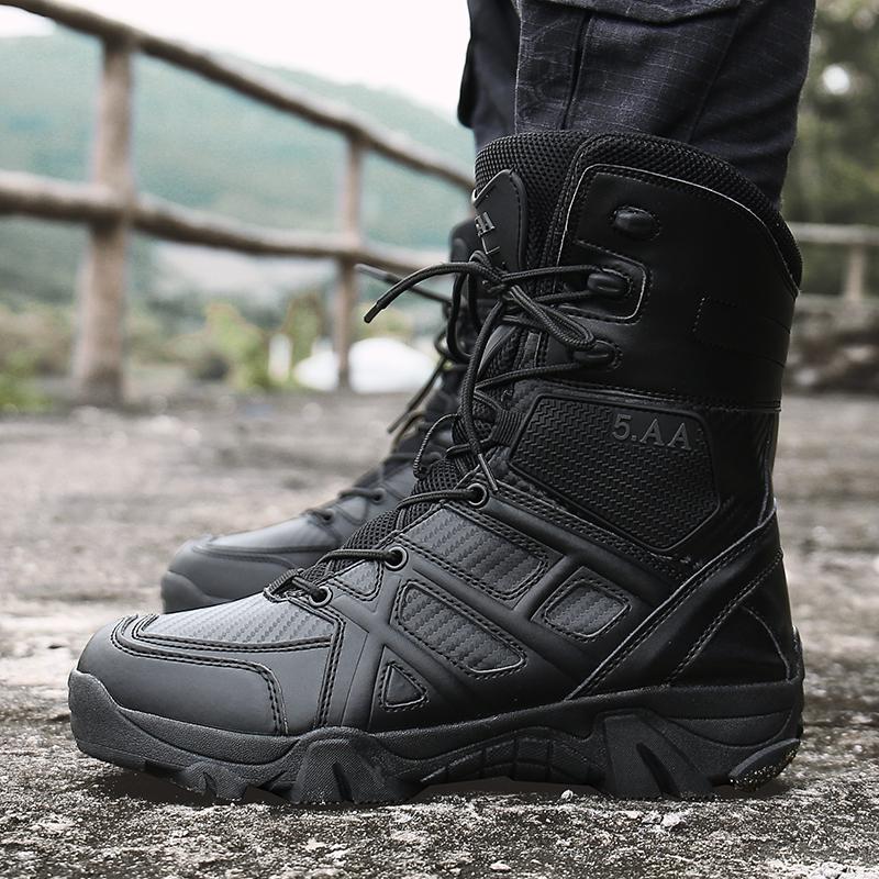 Bottes de neige hommes à lacets décontracté haut hommes bottes imperméables bottes d'hiver anti-dérapant bottines bottes de travail en plein air