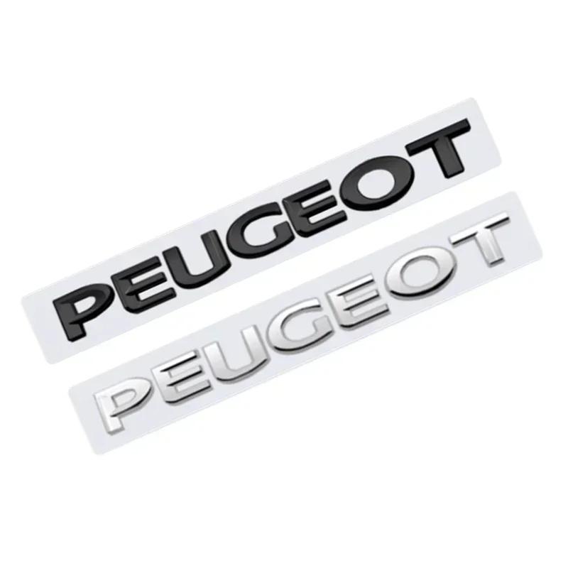 ABS Car Letter Emblem Rear Trunk Badge Sticker Decoration for Peugeot 107 108 206 207 208 301 306 307 308 407 408 2008 4008 5008
