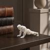 3D-gedruckte Muskelmann-Liegestütz-Skulptur, Griechische Retro-Fitness-Figur Schreibtischdekoration, Kunststatue für Büro-Bücherregal-Fitnessstudio-Regal, Hochzeitstag