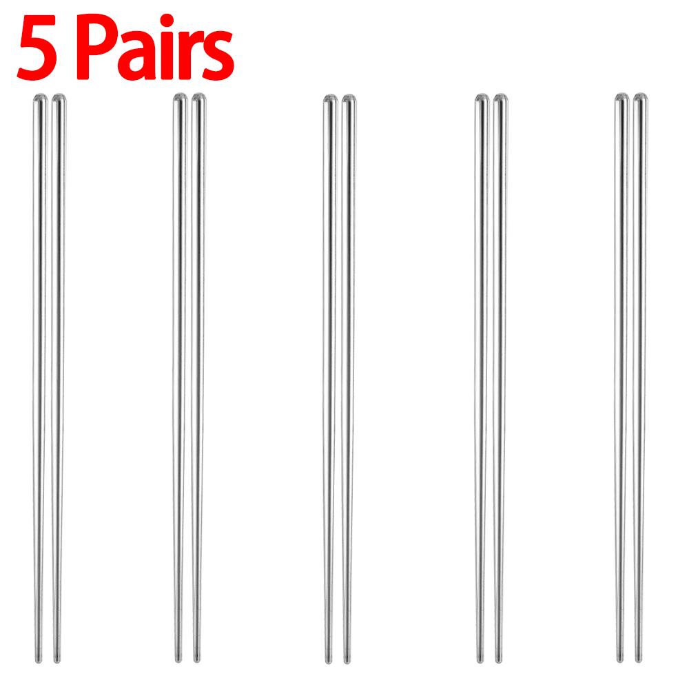 Stainless Steel Chopsticks High Quality Anti-scalding Anti-skid Chinese Chopstick Sushi Sticks Household Kitchen Tableware Sets