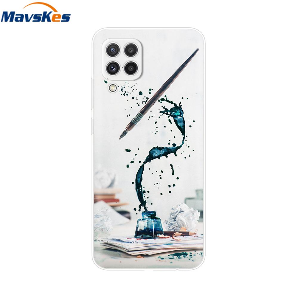 For Samsung Galaxy A12 Case Soft Silicone Cover Fashion Painted Soft Phone Fundas For Samsung Galaxy A12 Case A 12 Cover Bumper
