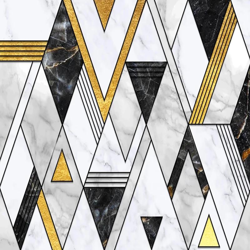 3D Mural Nordic Retro Gold Fresco Restaurant Cafe Living Room Background Wall Paper Art Home Decor Wallpaper