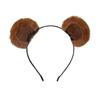 Japanese Style Cute Plush Bear Ears Headband for Women Sweet Cartoon Hairband for Washing Face Daily Wear
