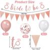 16Pcs Rose Gold Braut Zu Werden Diamant Banner Dekorationen Hen Party Supplies Decor