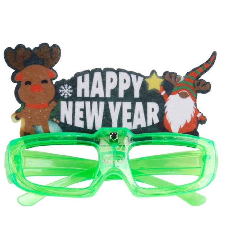 Neujahrsbrille Weihnachts-Leuchtbrille Foto-Requisiten für Kinder Teenager Erwachsene