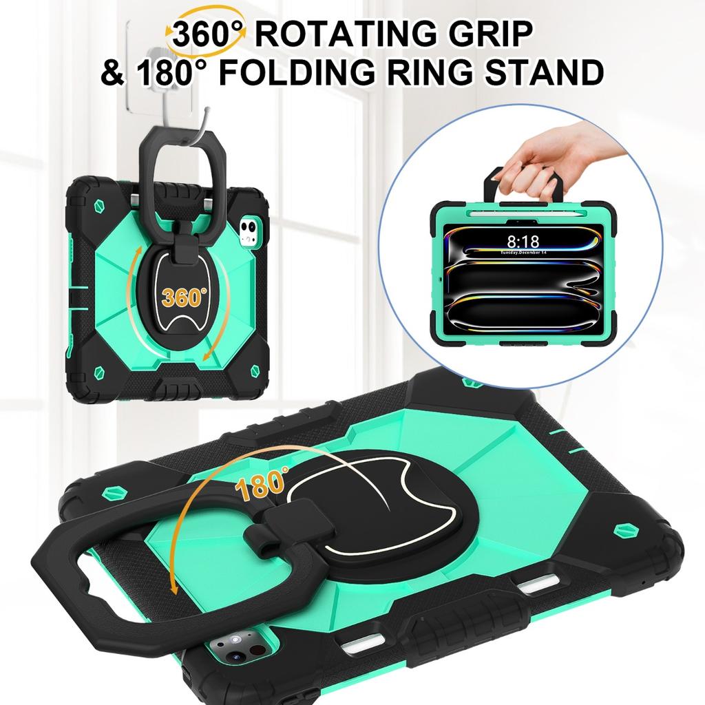 Shockproof Tablet Case for IPad Air5 Air11 10th A16 A19 Pro11 13 IPad 10.2 9th 8th 6th 5th 9.7 Mini 7 6 Rotate Stand Case Funda