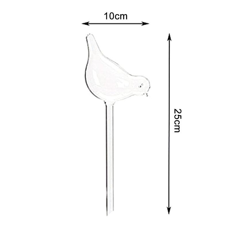 Globes d'arrosage automatique pour abreuvoir pour plantes, ampoules aquatiques transparentes soufflées à la main en forme d'oiseau