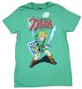 Legend of Zelda Adult New T-Shirt - Toon Style Link To The Past Logo