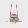 [Matinkim] DOUBLE POCKET QUILTING MINI BACKPACK IN PINK