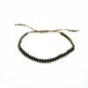 HR 280Bsilver Ball Fabric Bracelet (Khaki)