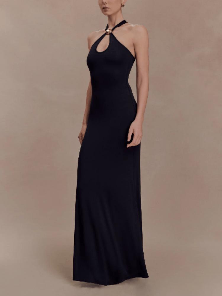 Women's Sexy Halter Slim Fit Bodycon Fishtail Long Dress - New Style for Europe & America