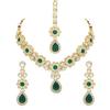 Gold Plated Traditional Kundan Stone Choker Necklace With Earrings & Maang Tikka Jewellery Set for Women