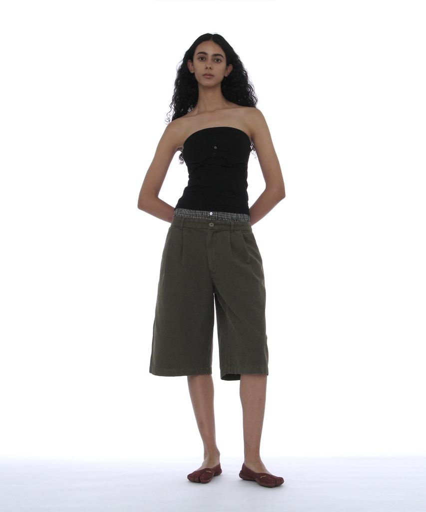 PARTIMENTO WOMEN Deconstructed Strapless Top_Black