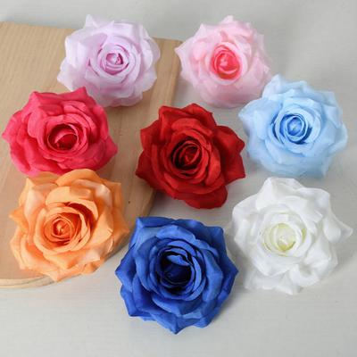 5 Pcs Artificial Rose Flower Heads Realistic Fake Silk Rose Head for Home DIY Flower Wall Wedding Party Birthday Baby Shower Decor