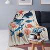 Aquatic Fish Ocean Animals Blankets Soft Warm Flannel Throw Blanket Cover for Bed Living Room Picnic Travel Home Sofa