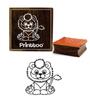 Printtoo Lion Pattern Craft Textile Square Brown Wooden Rubber Stamp Scrap-booking-2 X 2