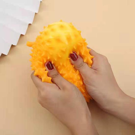 Realistic Durian Squeeze Toy Unbreakable Soft Fidget for Stress Relief Cute Fruit-Shaped Decompression Gadget for Kids