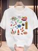 Summer Unisex Versatile Tshirt Graphic Print Short Sleeve Streetwear Casual Fashion Pure Cotton Apparel Tshirt