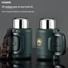 Qihu 316 Stainless Steel Insulated Thermos with Smart Temperature Display for Outdoor Tea Stewing.