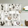 Cat Cartoon Animal Print Shower Curtain Bathroom Bathtub Shower Cover Shower Curtain With 12 Hooks Shower Curtain
