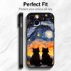Van G-Gogh Starry Sky Cat Art Phone Case Phone Case Soft Packaging Lightweight For iPhone17 16 15 14 13ProMax